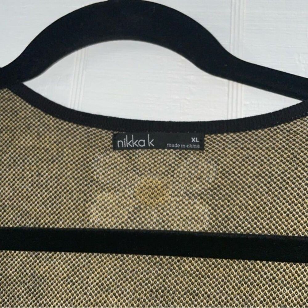Nikki daisy sweater cropped tie front Cottage core Cardigan sz X-Large sweater - Picture 5 of 7